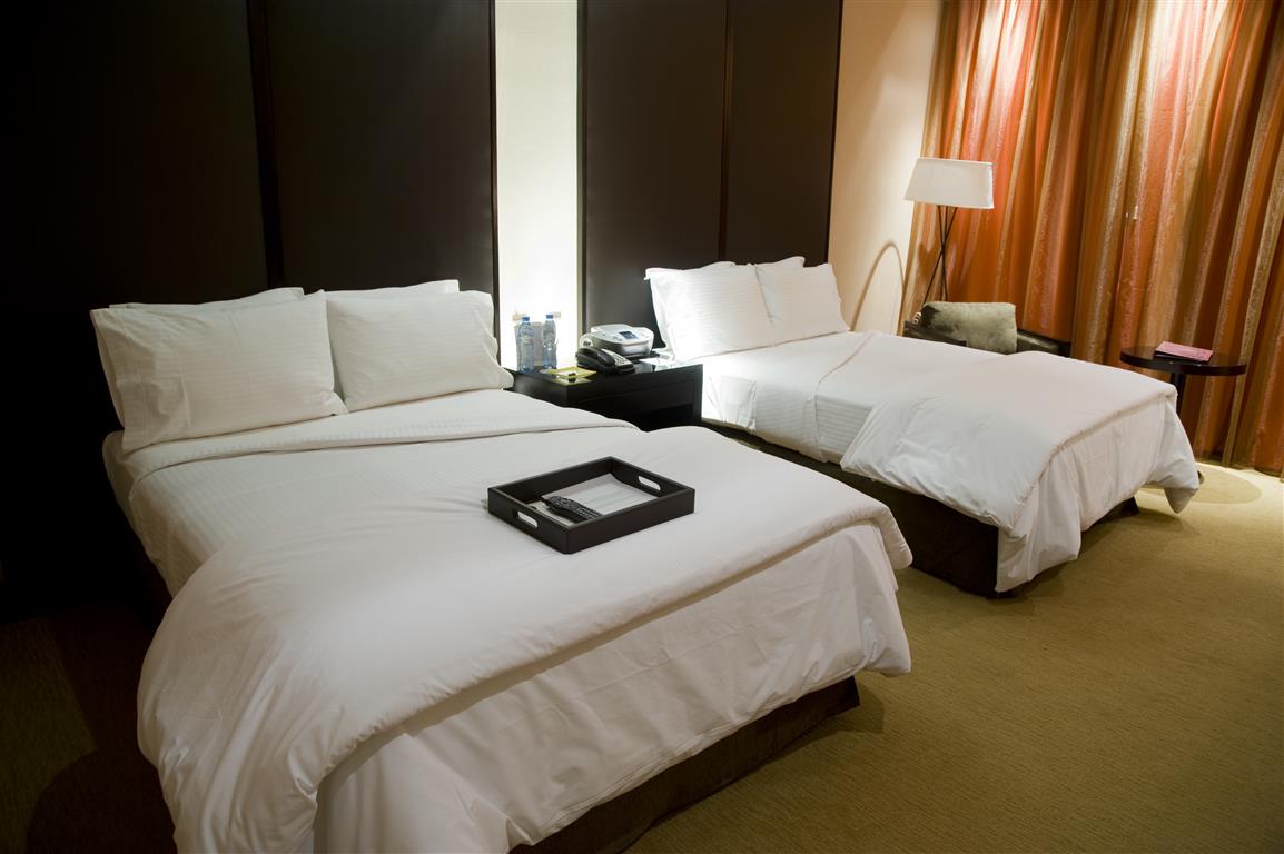 Habitación superior con 2 camas queen vista jardin