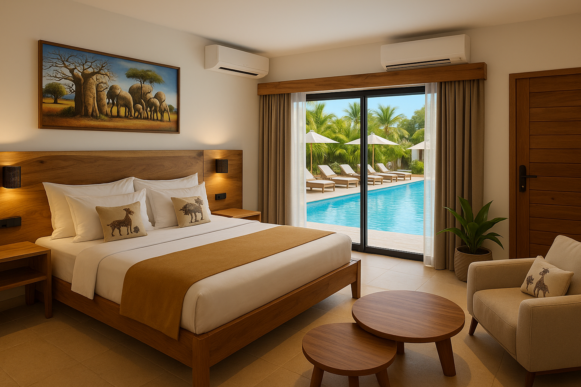 Superior, King or Twin Bed, Pool View - 1