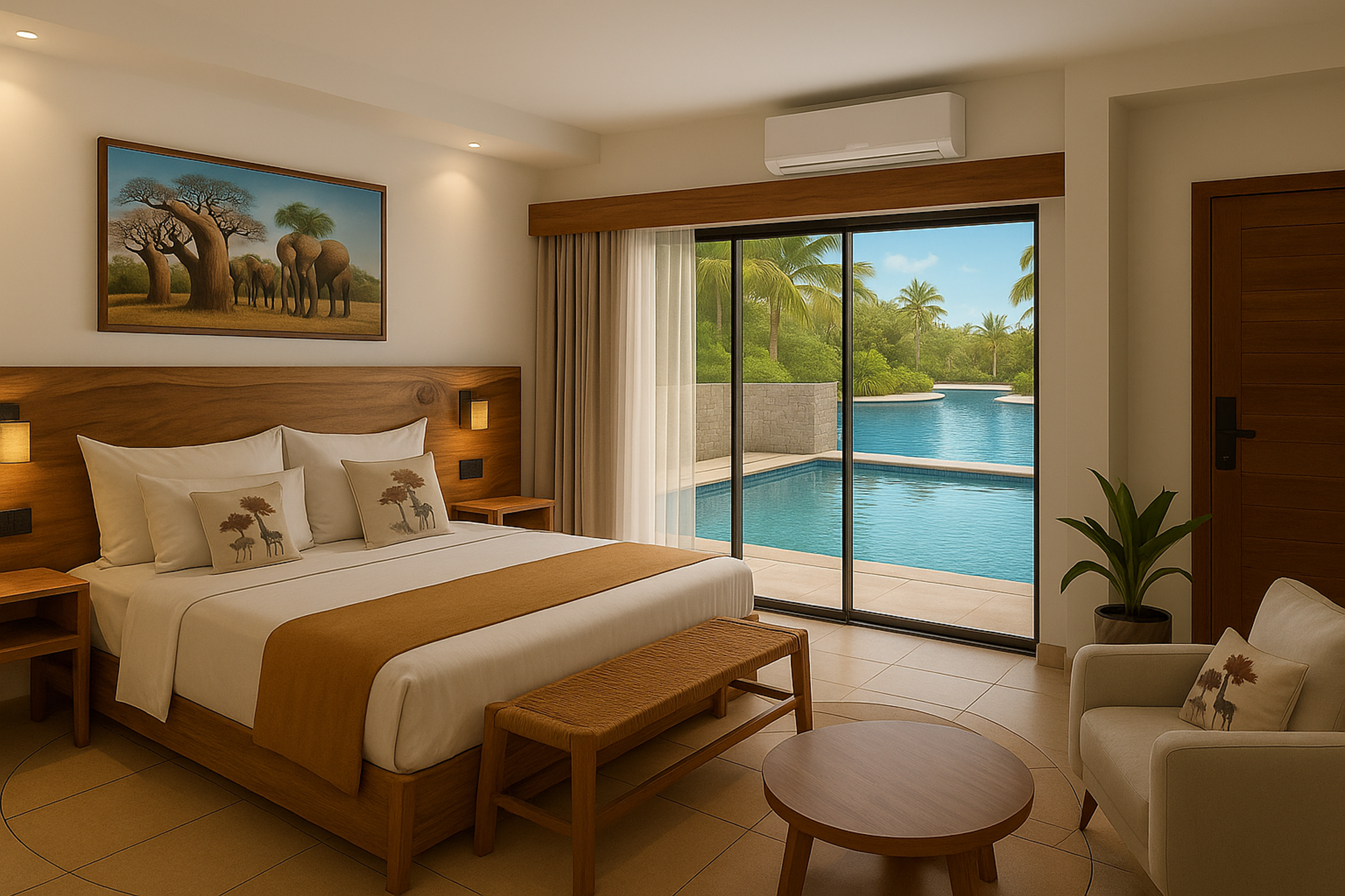 Executive Suite, King Bed, Pool View - 1