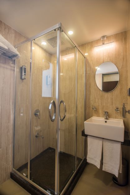 shower and bathroom
